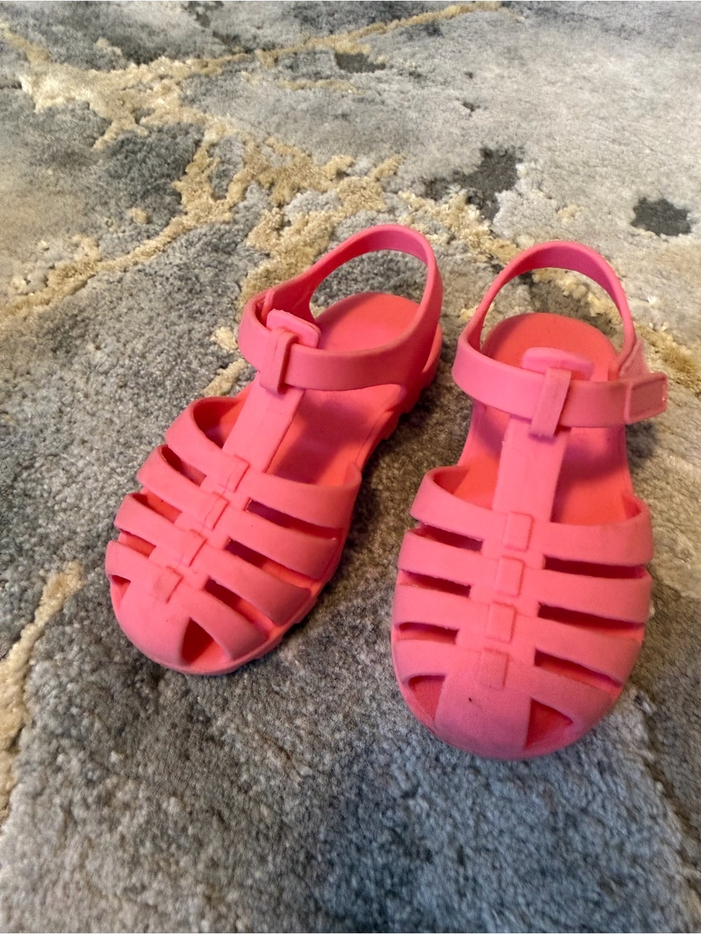 Zara Girls Pink Jelly Sandals with Ankle Strap